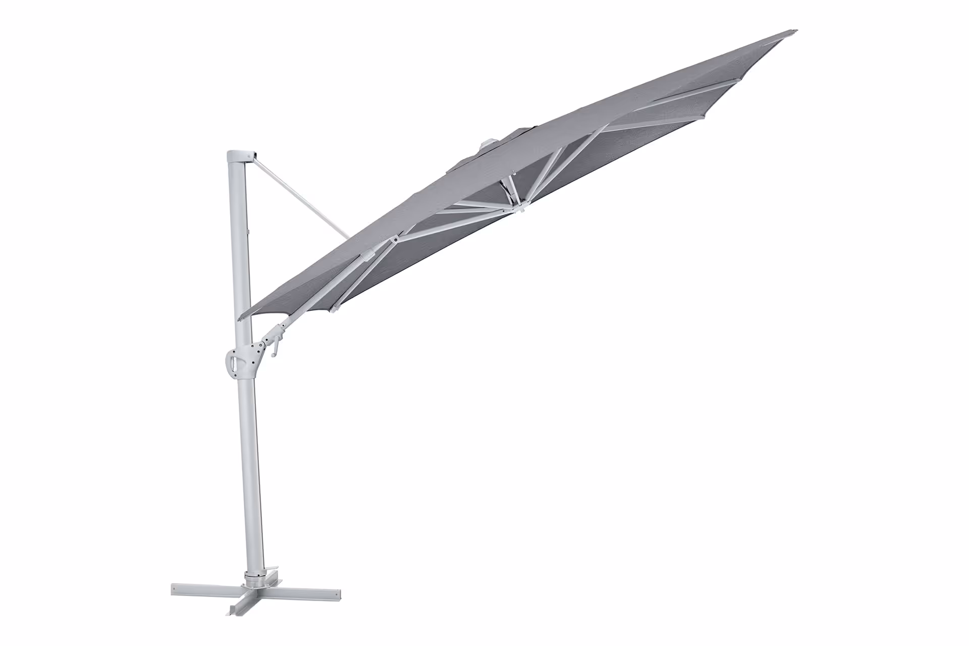 KETTLER Home&Garden – EASY SWING LX Ampelschirm, silber/grau meliert