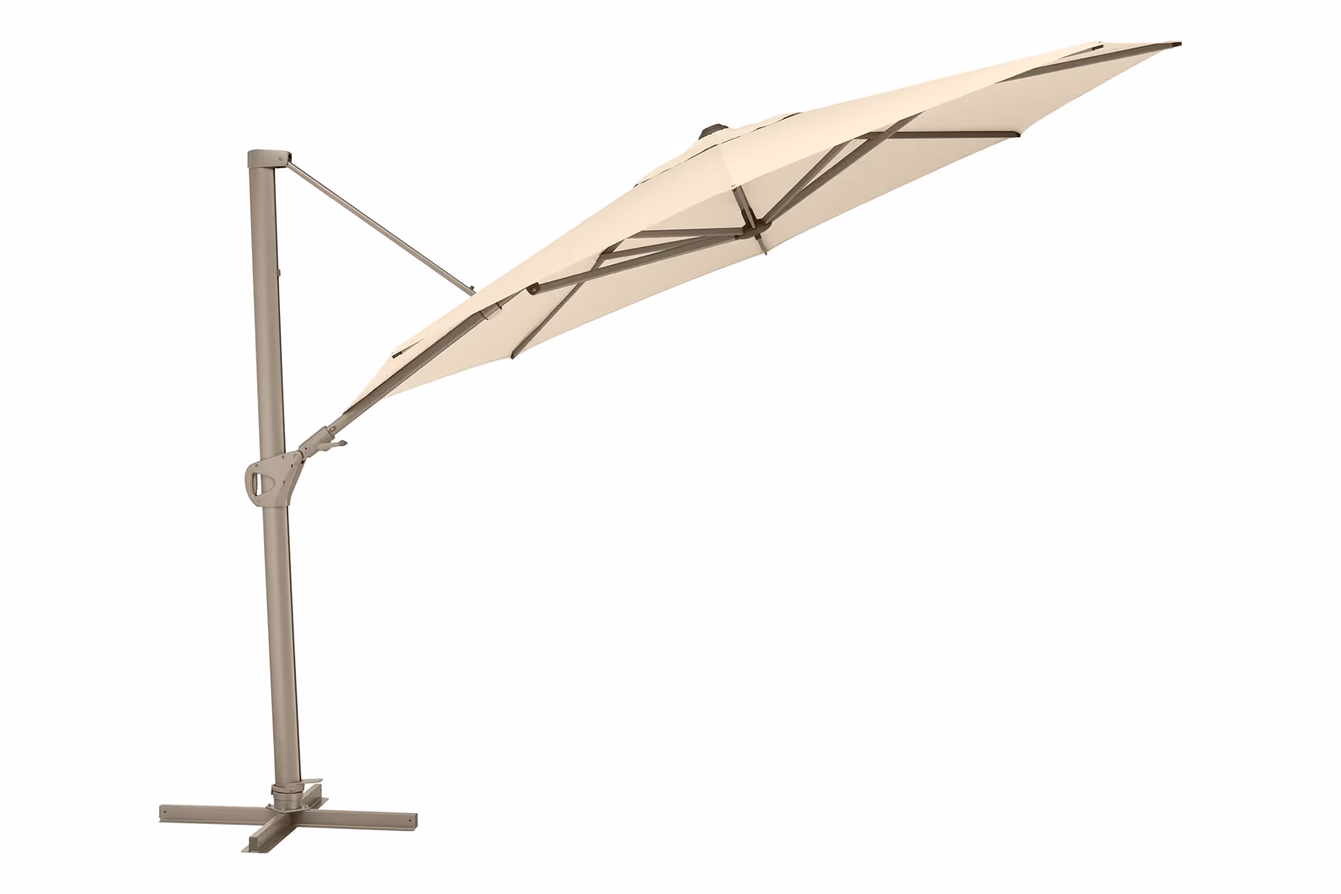 KETTLER Home&Garden – EASY SWING LX Ampelschirm rund, taupe/natur
