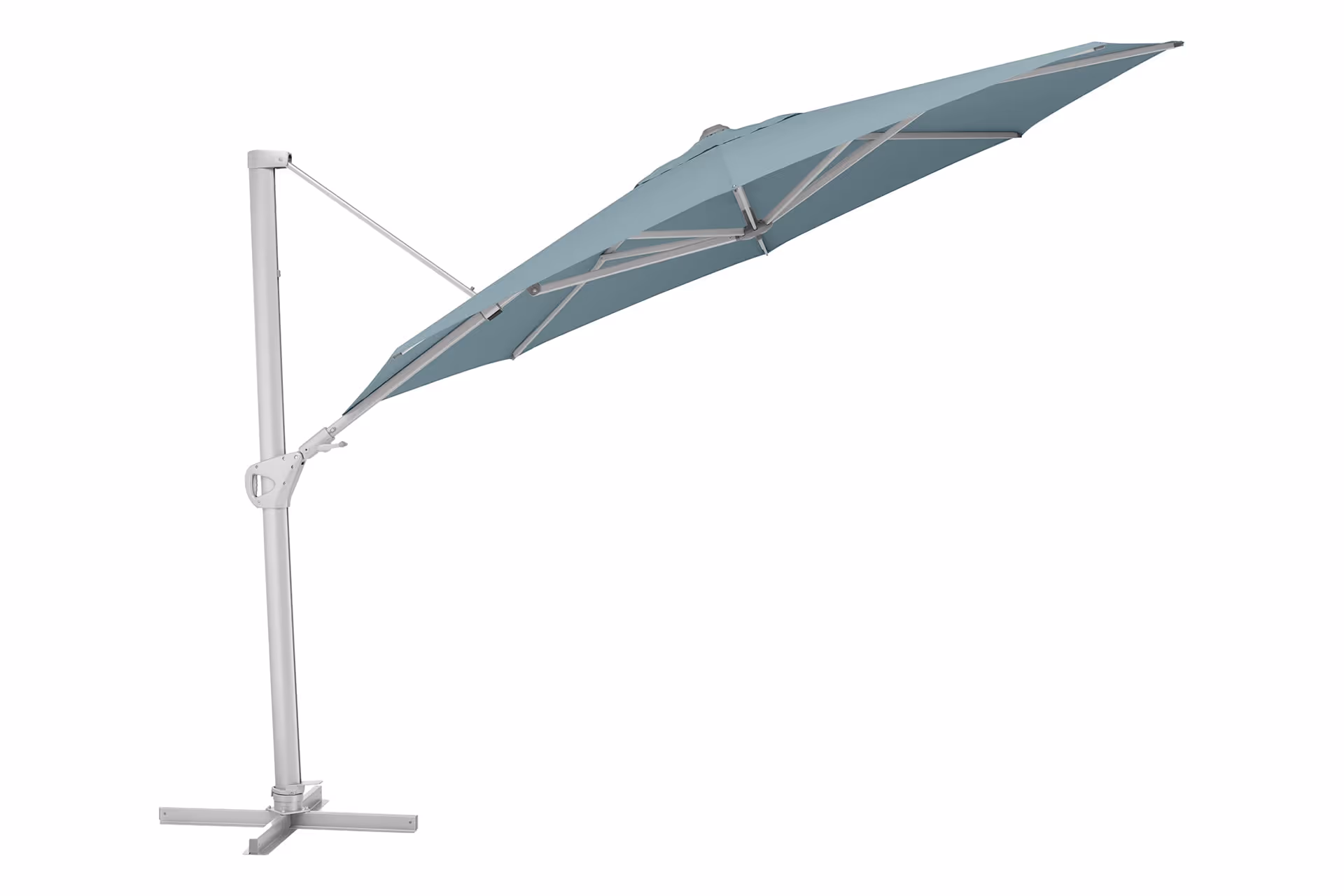 KETTLER Home&Garden – EASY SWING LX Ampelschirm rund, silber/salbei