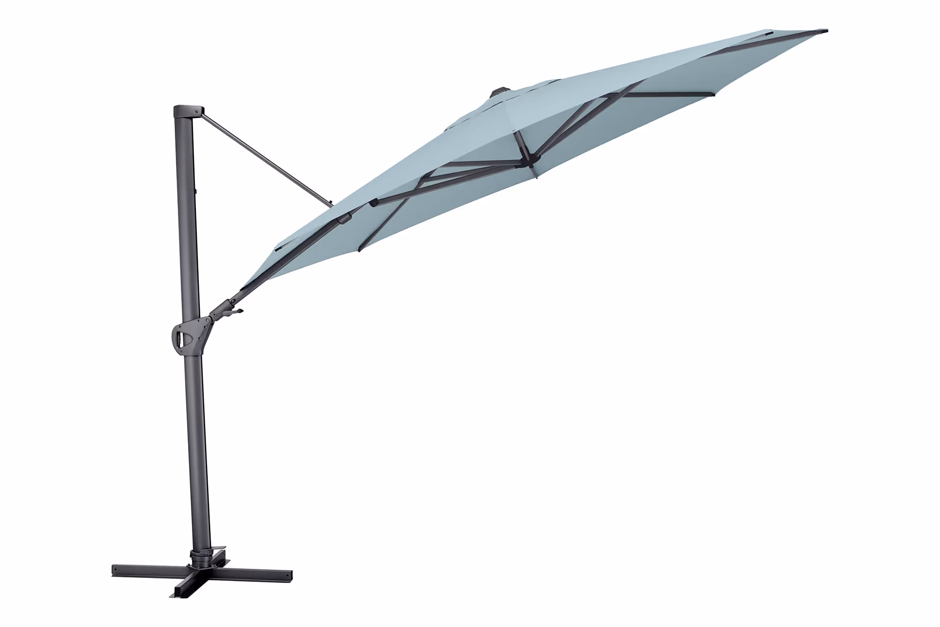 KETTLER Home&Garden – EASY SWING LX Ampelschirm rund, anthrazit matt/salbei
