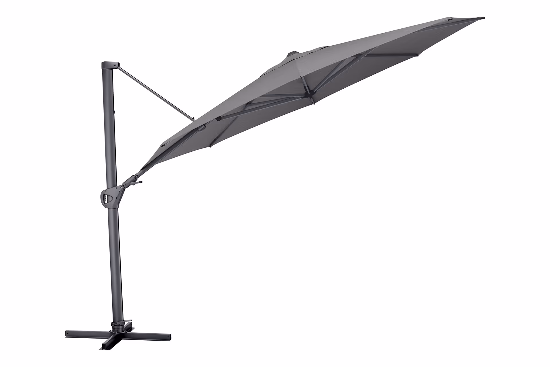 KETTLER Home&Garden – EASY SWING LX Ampelschirm rund, anthrazit matt/anthrazit meliert