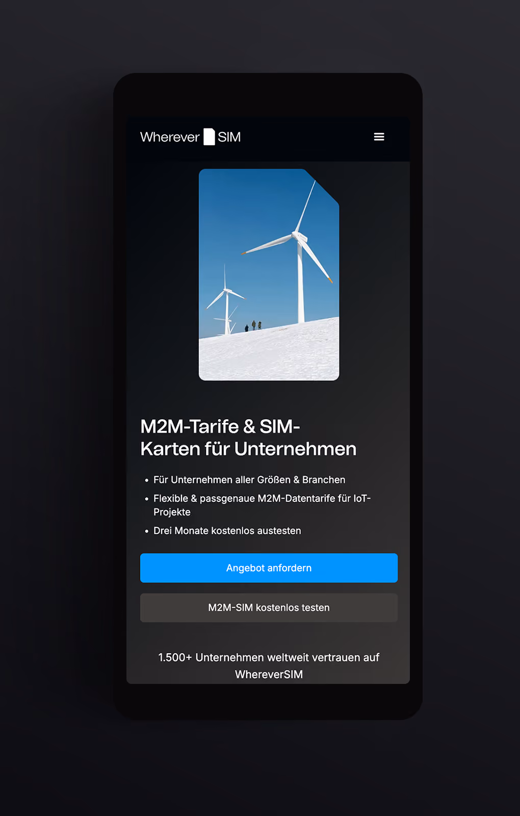 Startseite WhereverSIM Mobile