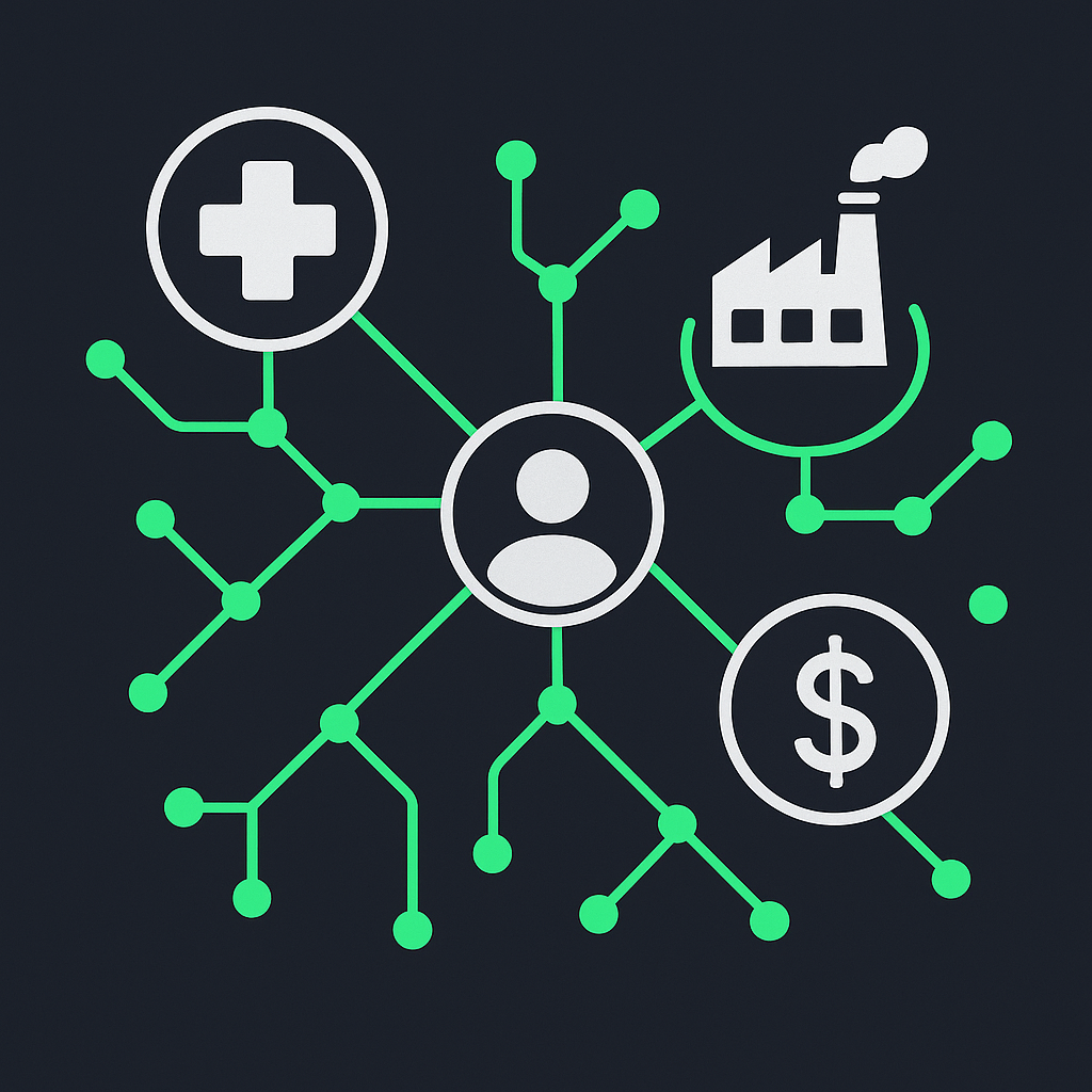 Ein blaues LED Panel