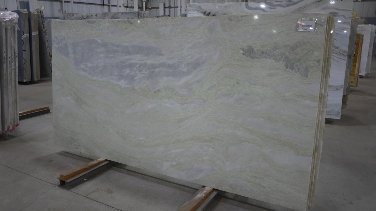 Lady Onyx translucent onyx slab, ideal for backlit countertops