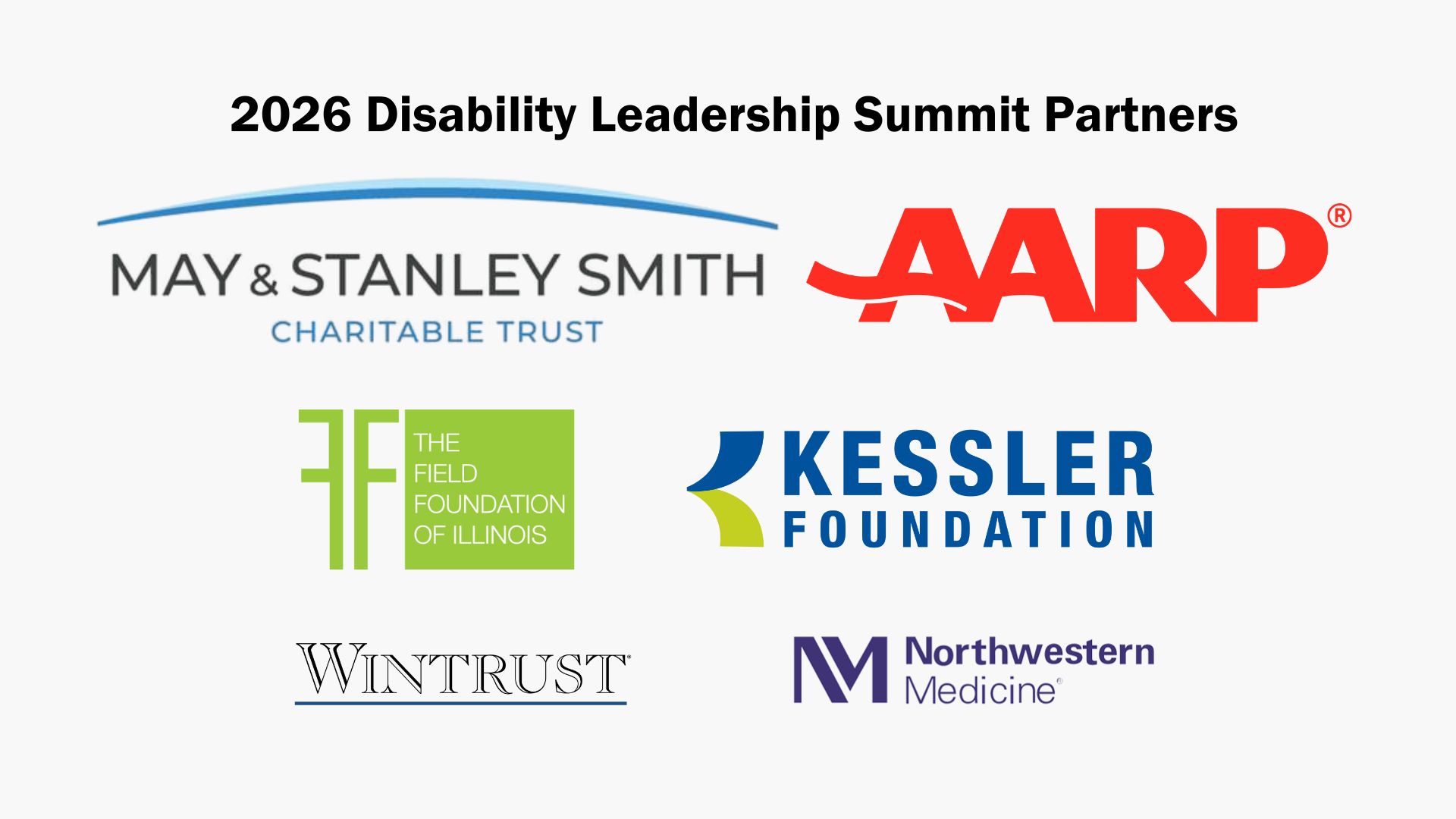 Los logotipos de Comcast NBC Universal, Health Care Service Corporation y AARP aparecen uno al lado del otro.