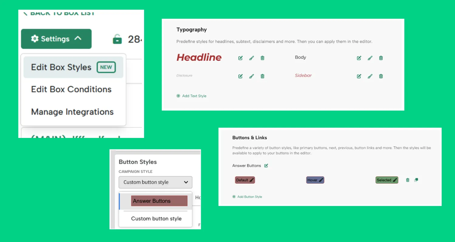 Digioh Box Level Design Settings