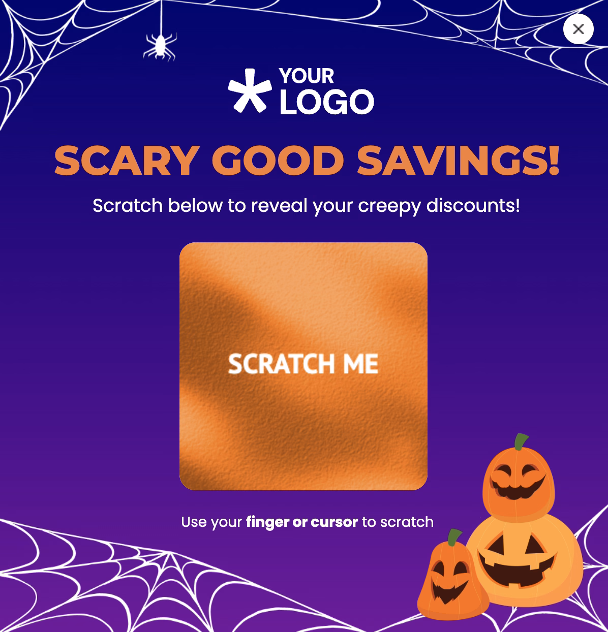 Gamified Halloween scratch off in the Digioh template library