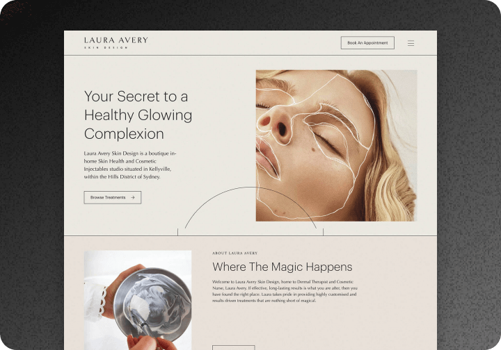 Client website screenshot