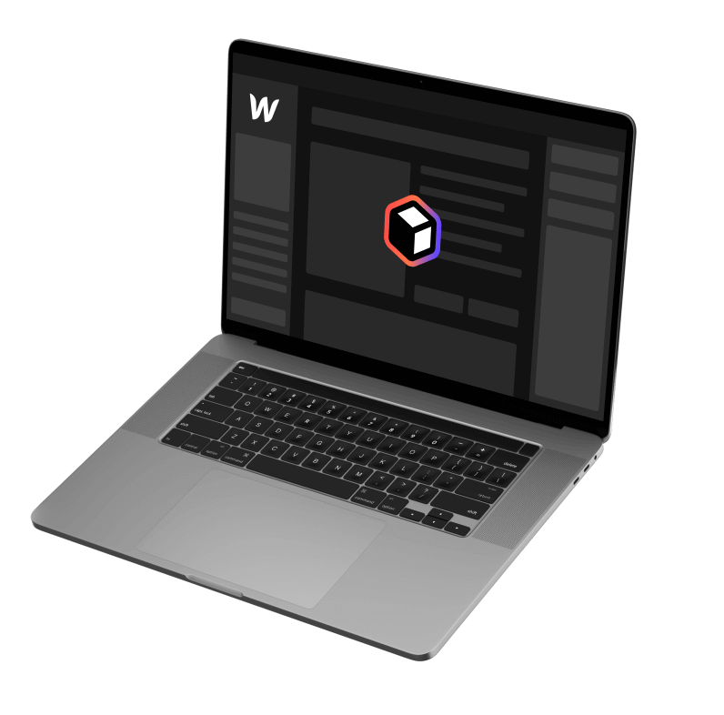 A laptop hovering in the air