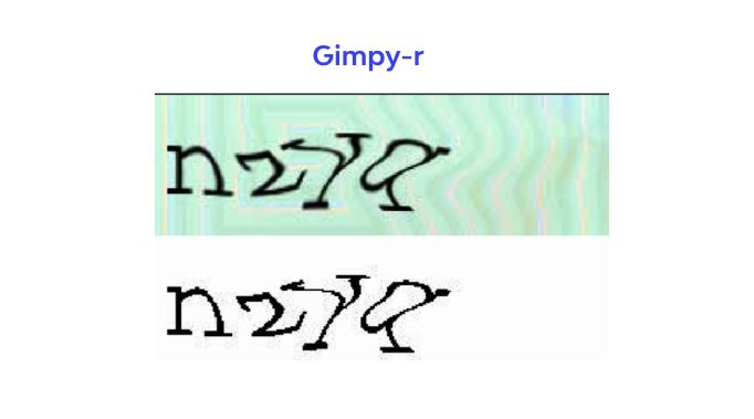 Gimpy-r CAPTCHA