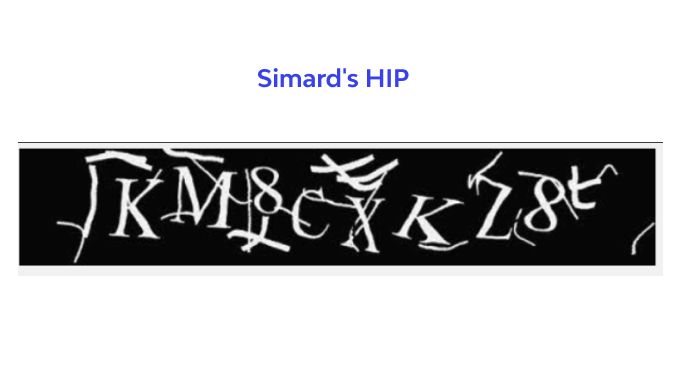 Simard's HIP CAPTCHA