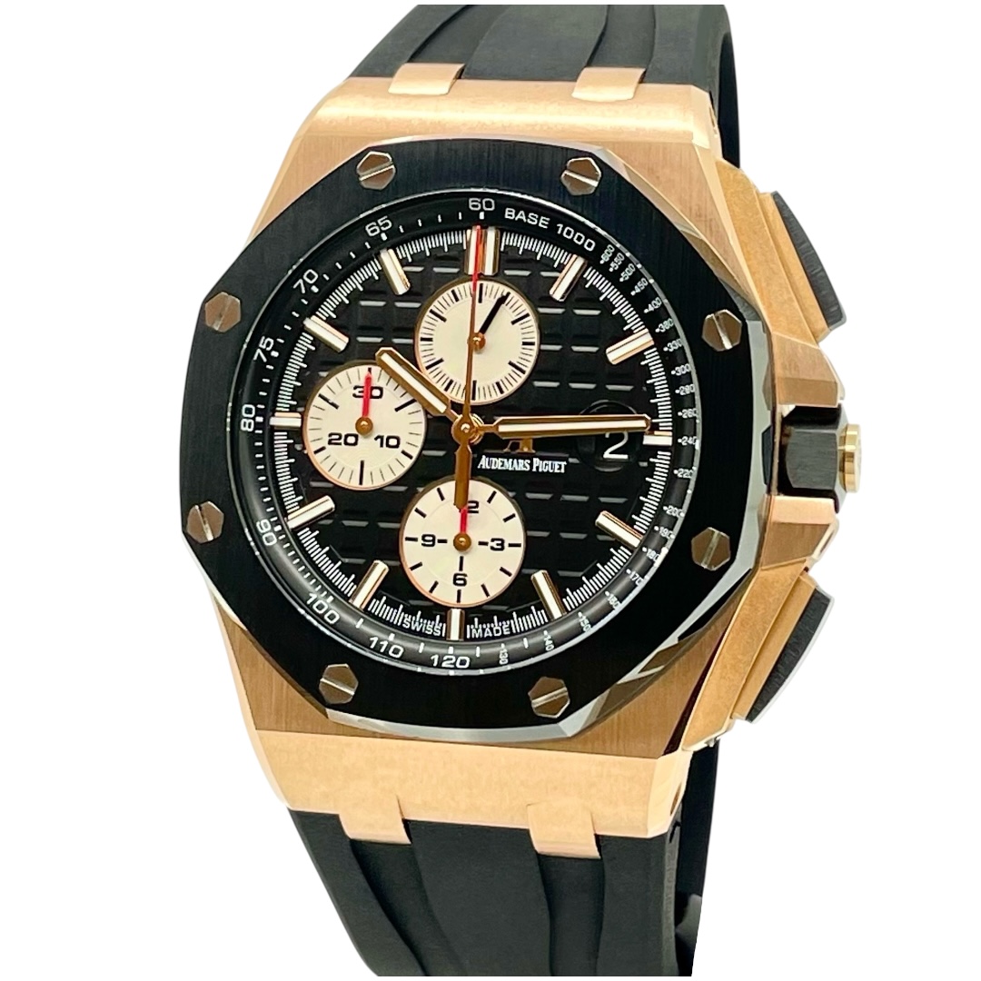 Royal Oak Offshore 44 "Panda" Blatt Rosegold Keramik Lünette — Imagen 2 de 5