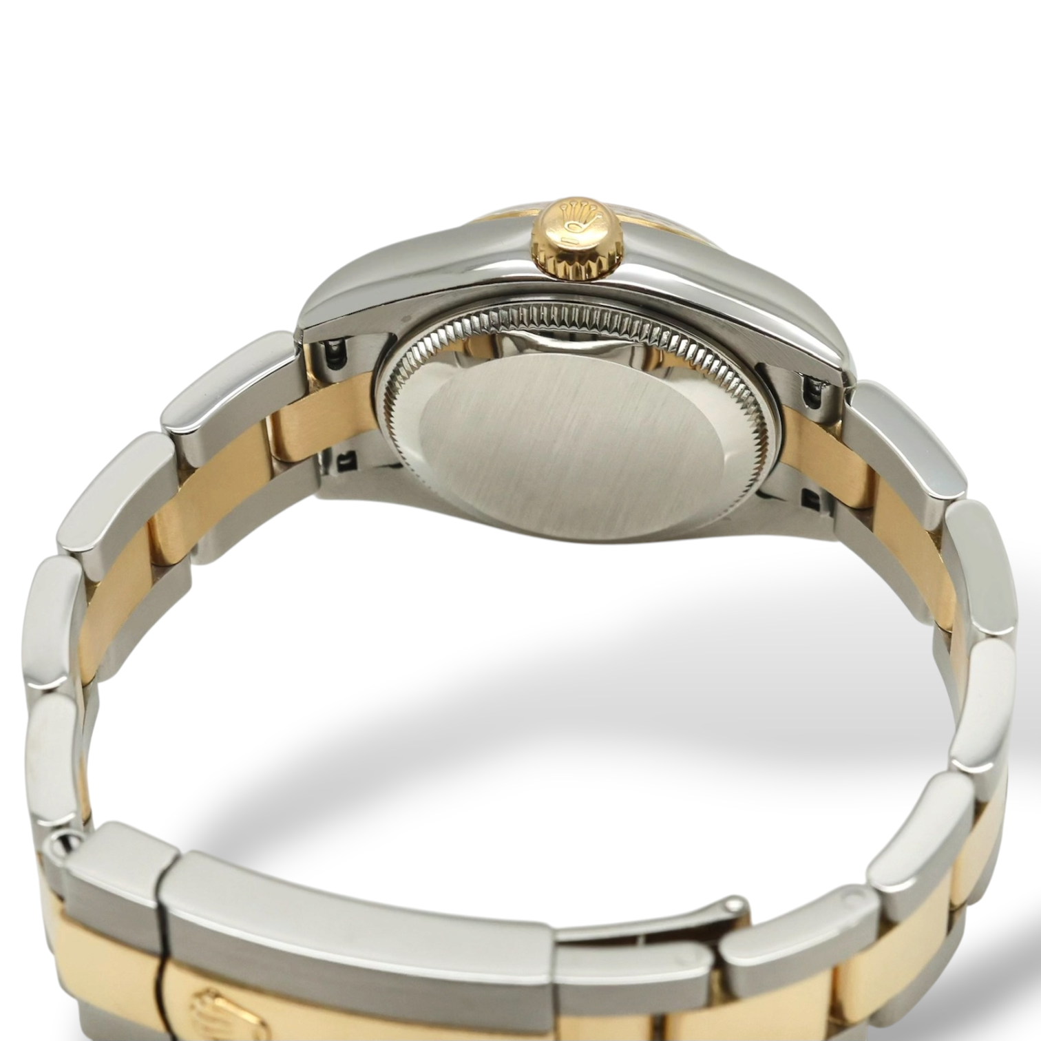 Lady-Datejust Geriffelte Lünette Weißes Römische Blatt Stahl/Gelbgold — Imagen 4 de 5