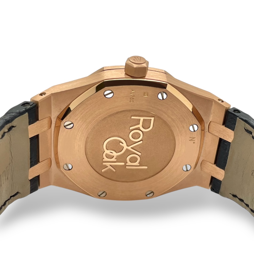 Royal Oak Dual Time Power Reserve Datum Tag/Nacht Schwarzes Blatt Rosegold — Image 7 sur 7