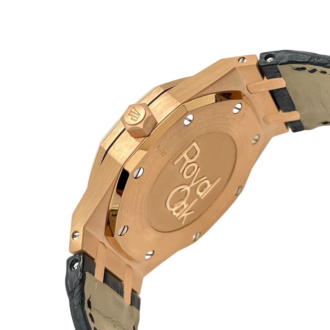 Royal Oak Dual Time Power Reserve Datum Tag/Nacht Schwarzes Blatt Rosegold — Image 6 sur 7