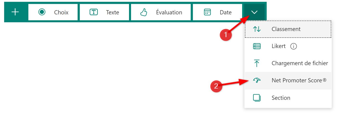 Ajouter question Forms