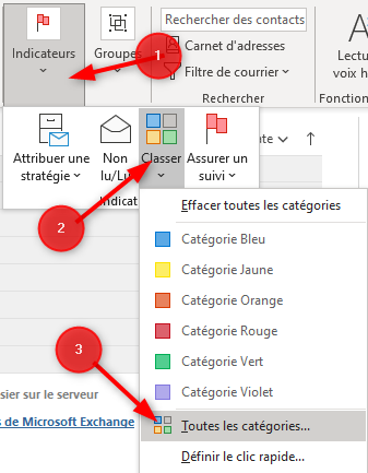 Outlook Classer Catégories