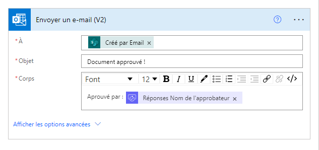 modifier réponse approbation sharepoint