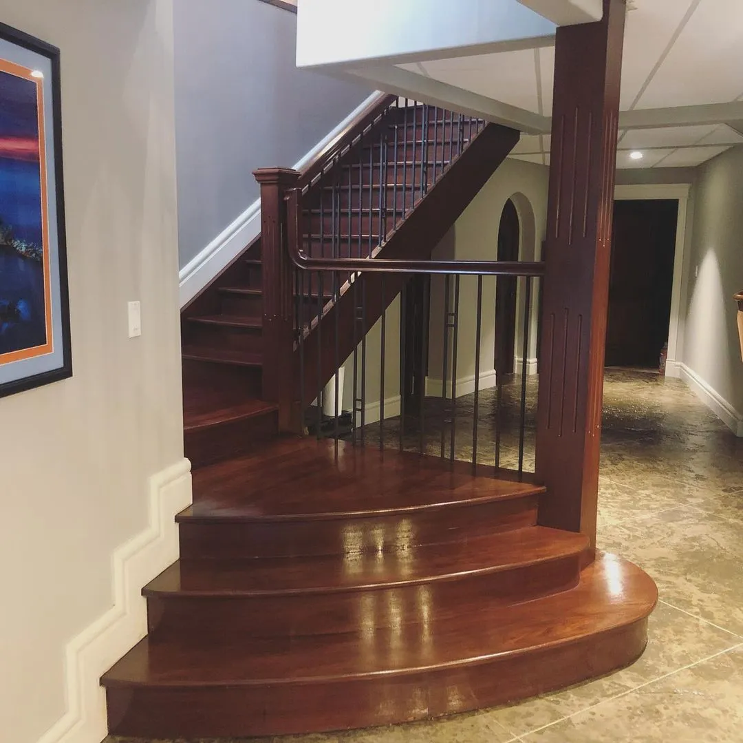 stairs stained by Kennedy Coatings, Edmonton