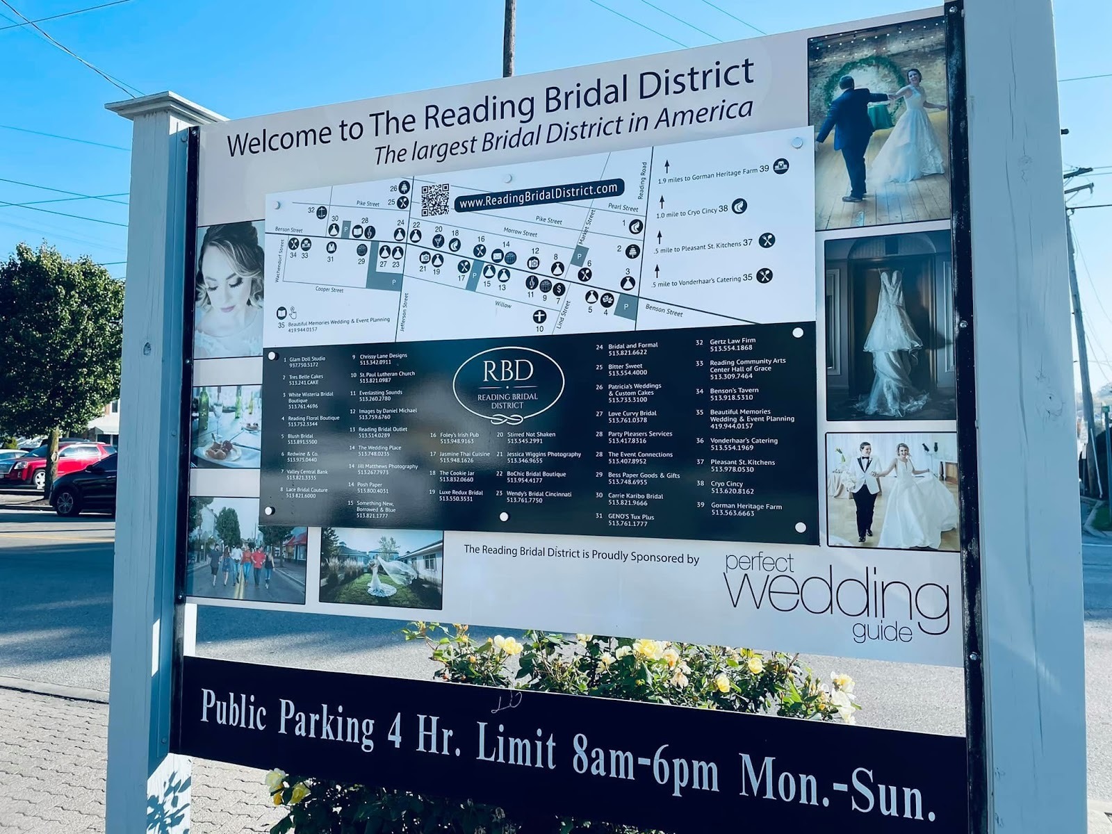 Cincinnati Bridal District map — Reading, Ohio (Benson St.)