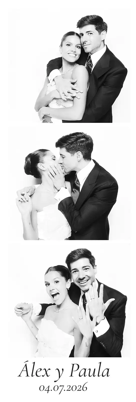 Retrato de pareja en Glam Booth para boda