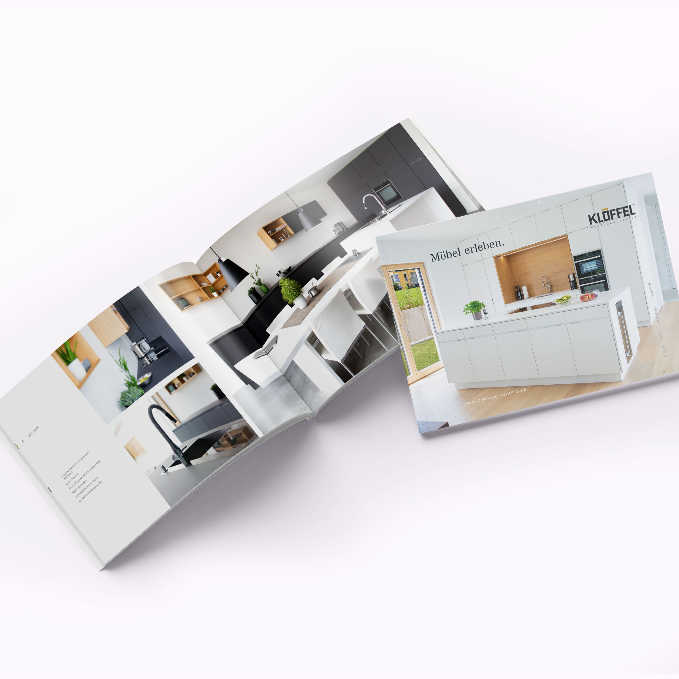 Referenz Prospekt der Firma Schreinerei Klöffel GmbH