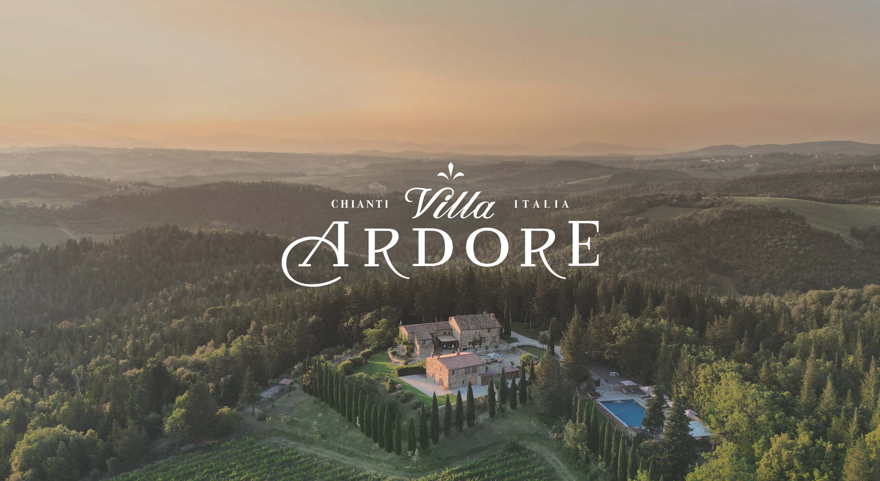 Villa Ardore Logo Overlay Villa Photo