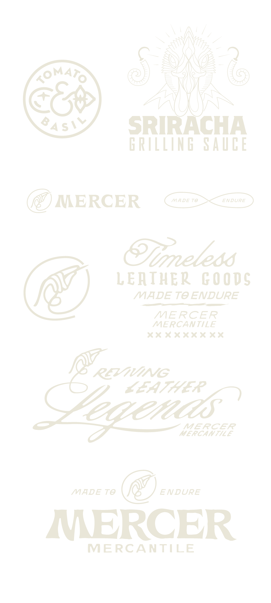 Group of brand assets sample five