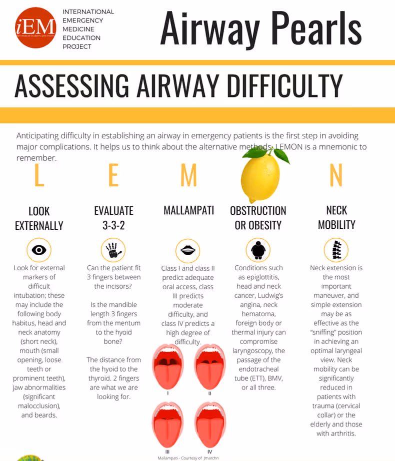 Difficult airway assessment