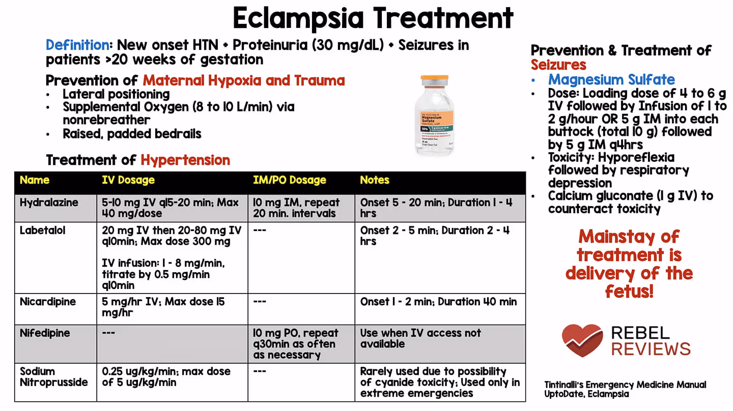 Eclampsia treatment