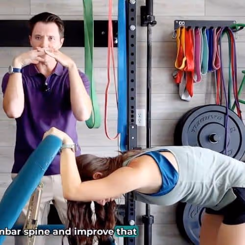 Standing lumbar stenosis stretch