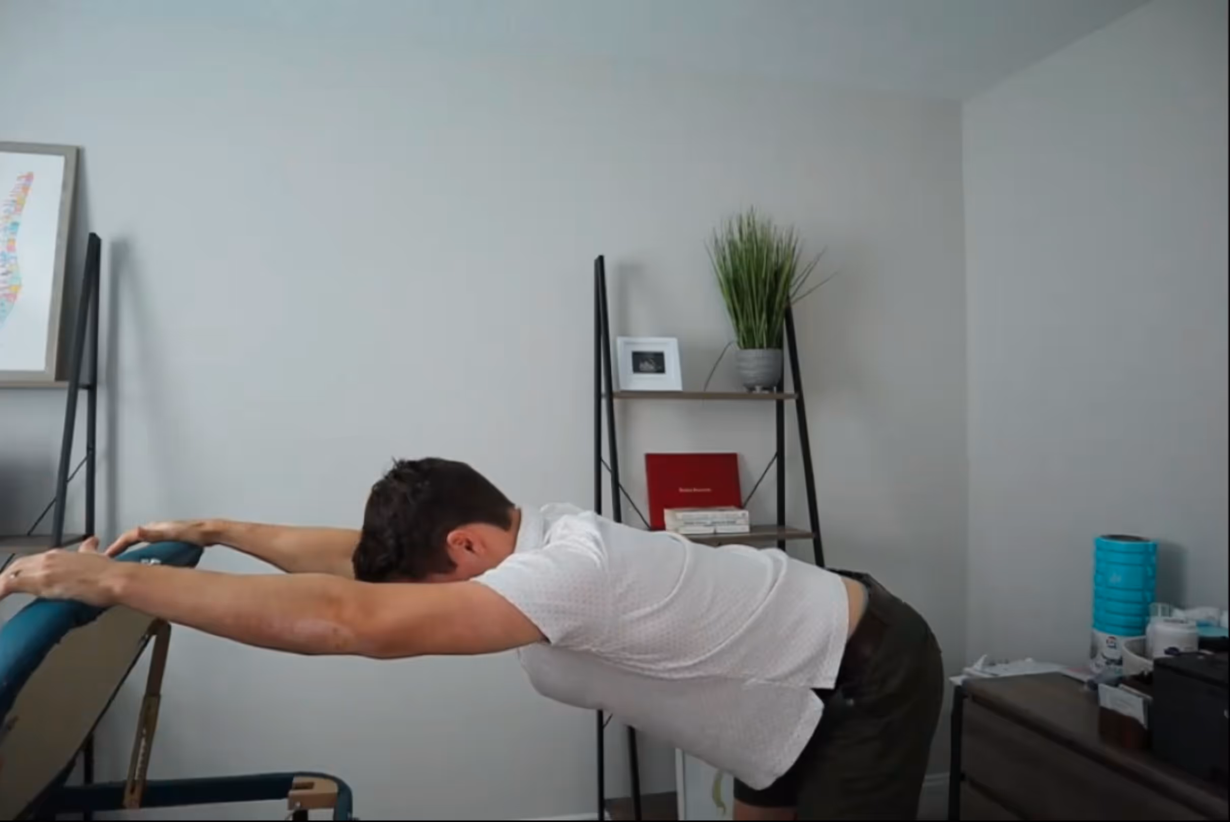 Standing prayer stretch