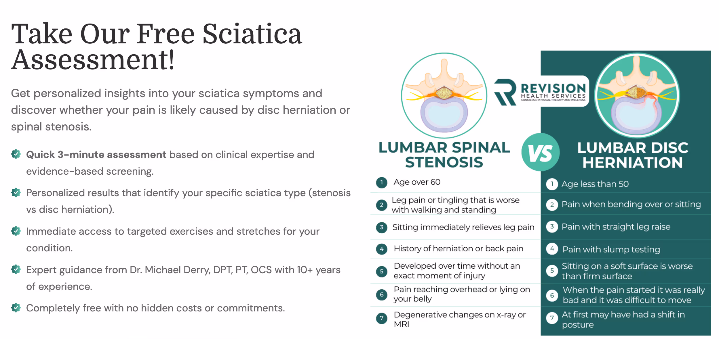 Free Sciatica Assessment