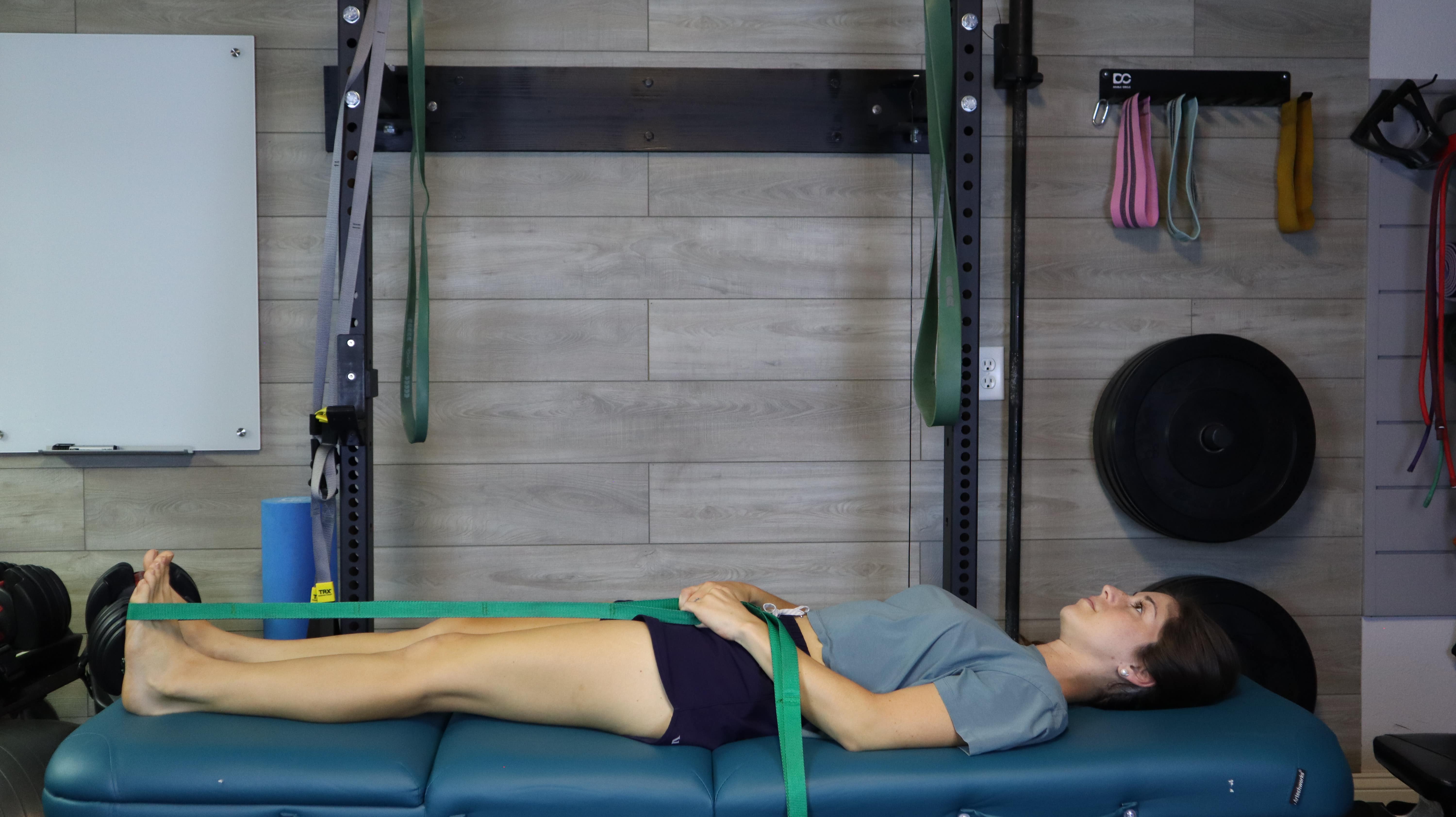 Woman in the Nerve Glide starting position