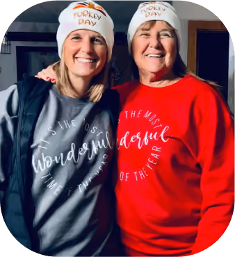 review image of two people showing sweater, ugc image