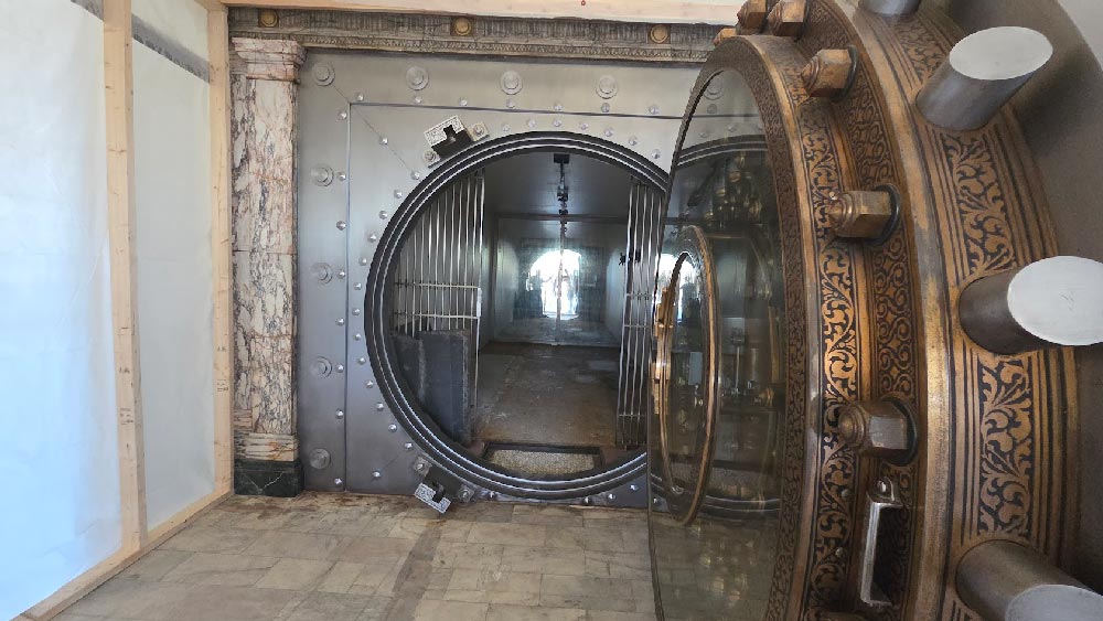 The opened bank vault