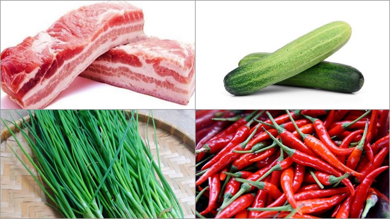 Nguyên liệu món ăn 2 cách làm thịt ba chỉ luộc