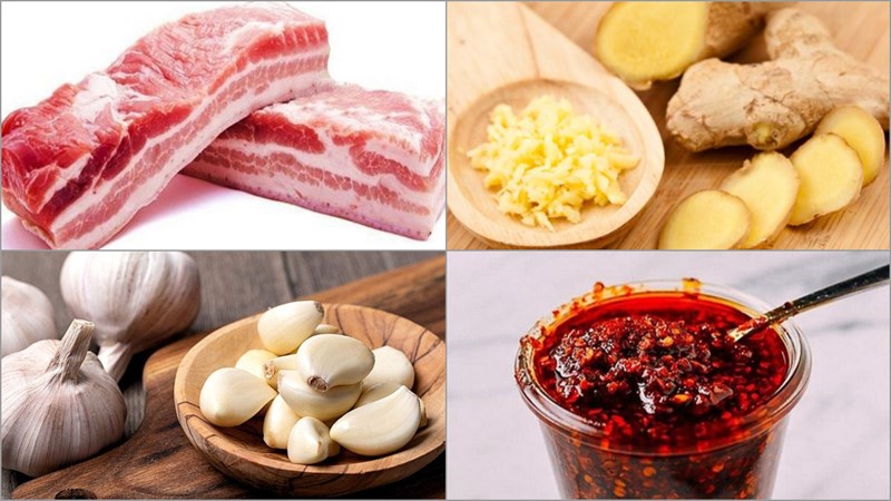 Nguyên liệu món ăn 2 cách làm thịt ba chỉ luộc