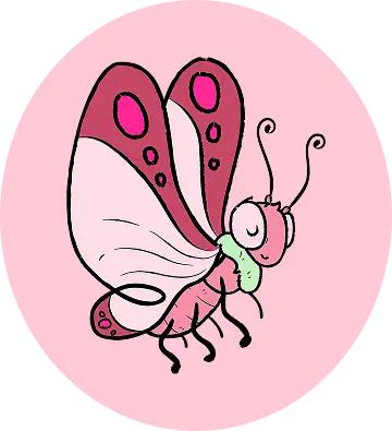 a red butterfly illustration on a red background