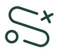 Two linked chain links with a plus sign indicating connection or addition.