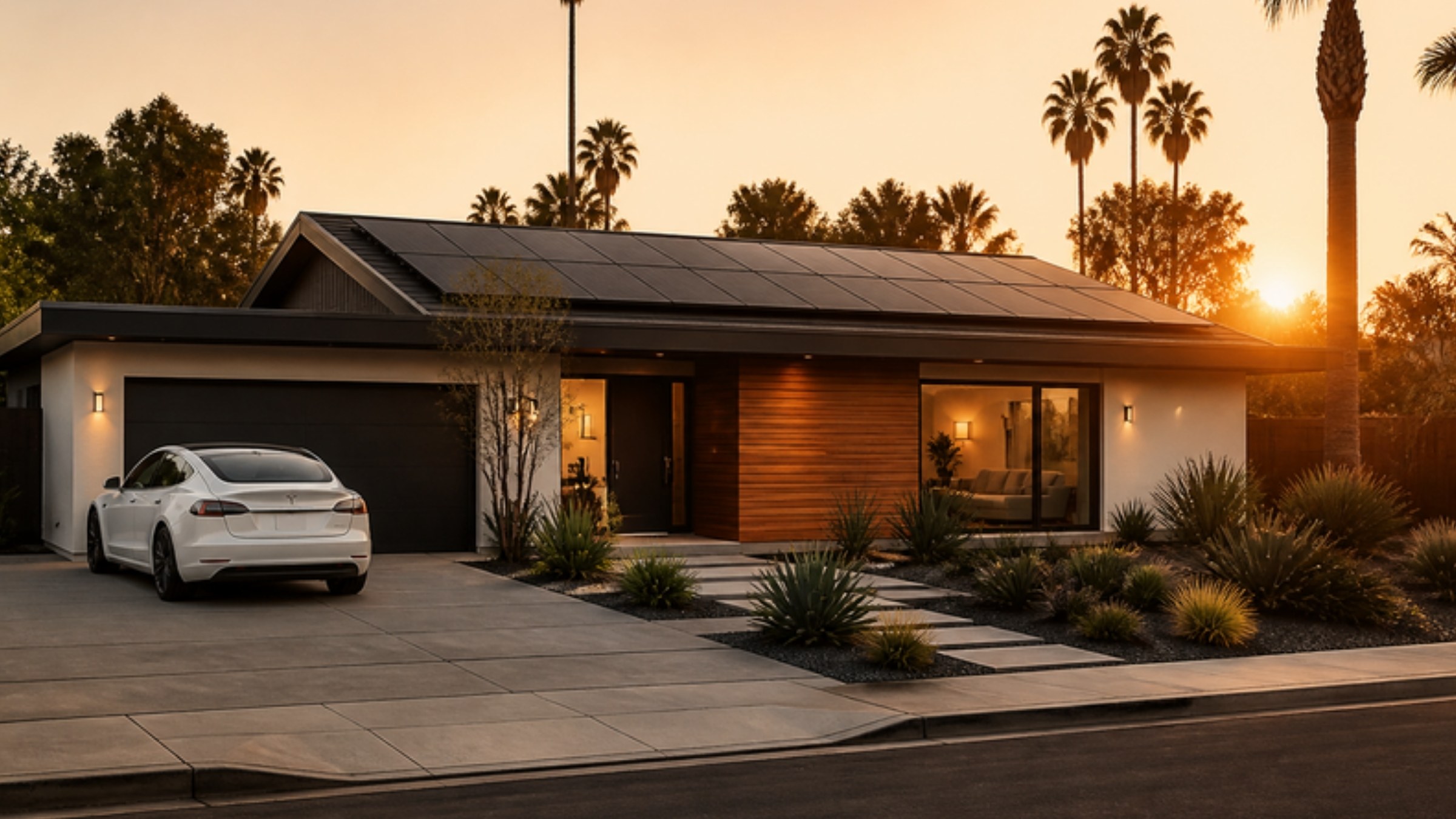 Modern homes with solar