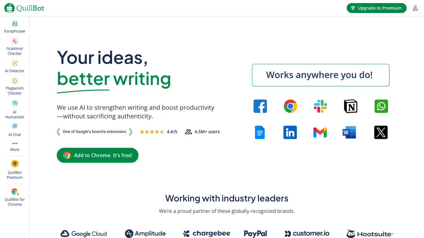 QuillBot: AI Writing & Paraphrasing Tool