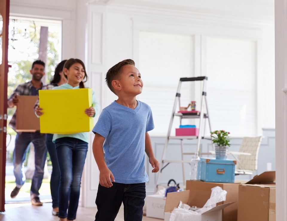 Hispanic family moving in.