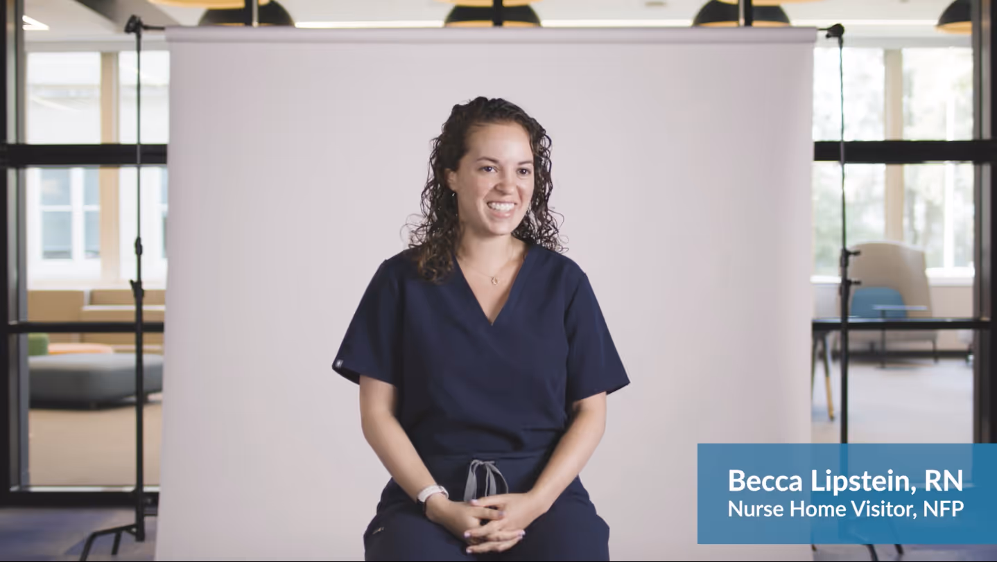 NNCC commercial interview featuring nurse on well-lit set filmed by Camos Media.