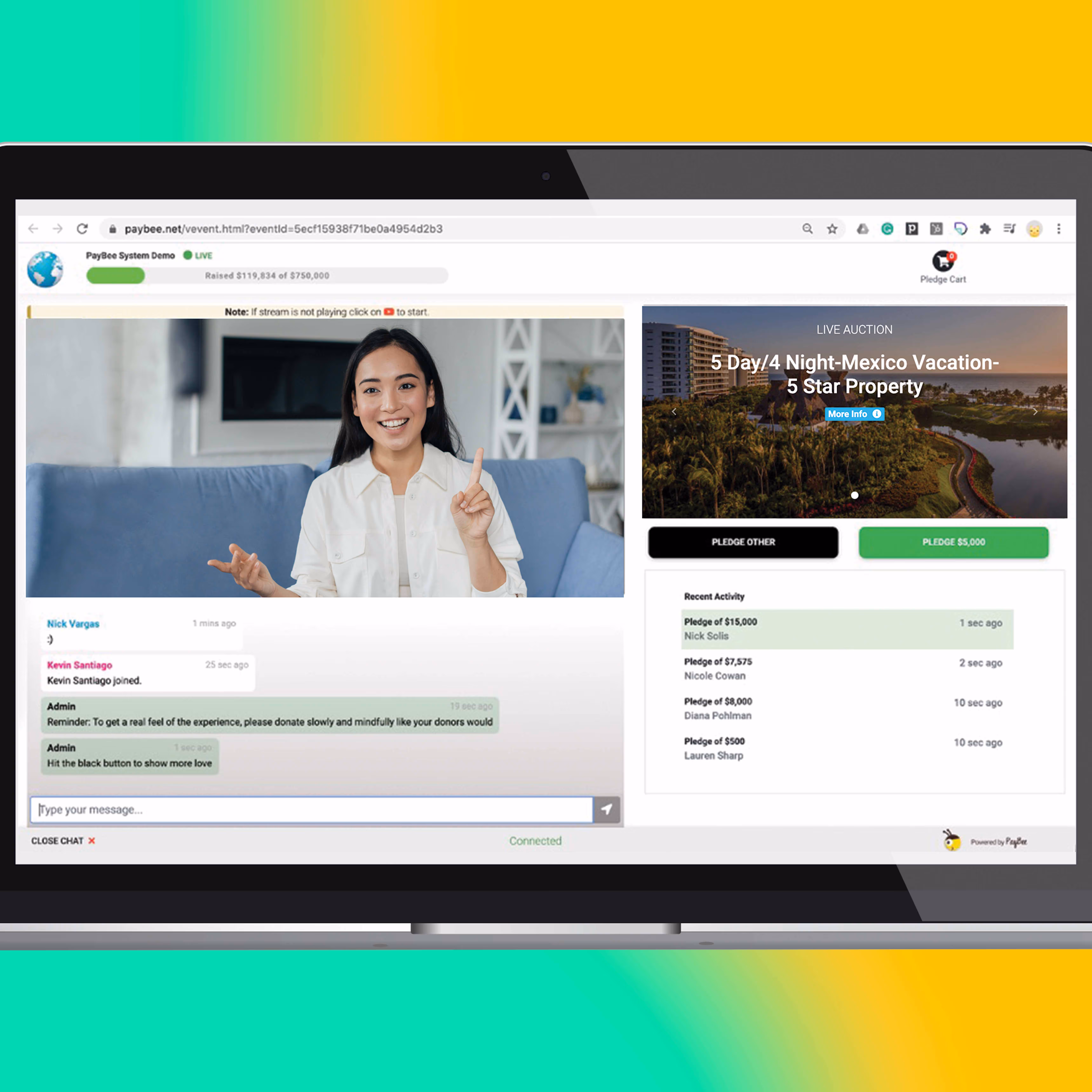 paybee virtual fundraising software