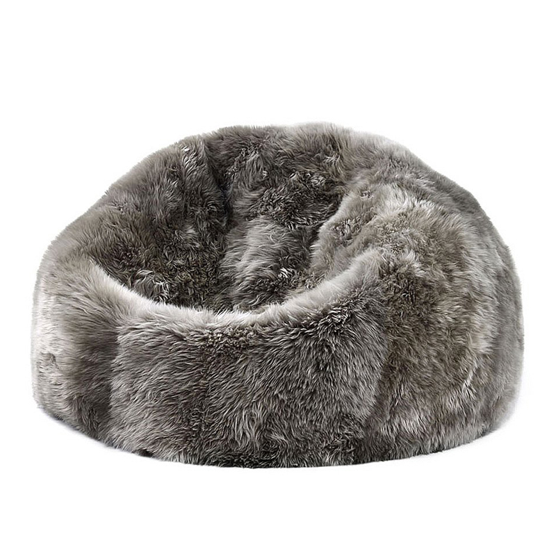 Dark Grey Soft Plush Bean Bag
