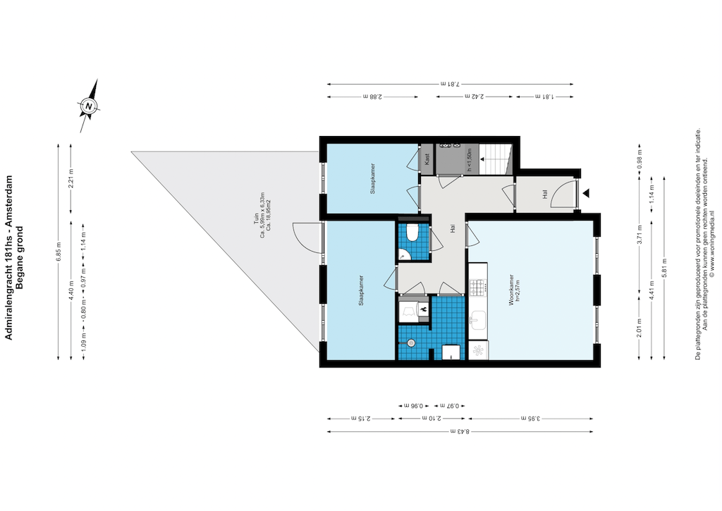 Appartement te huur: Admiralengracht 181H, Amsterdam
