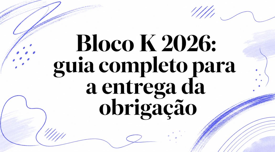 Bloco K 2026: guia completo para a entrega da obrigação