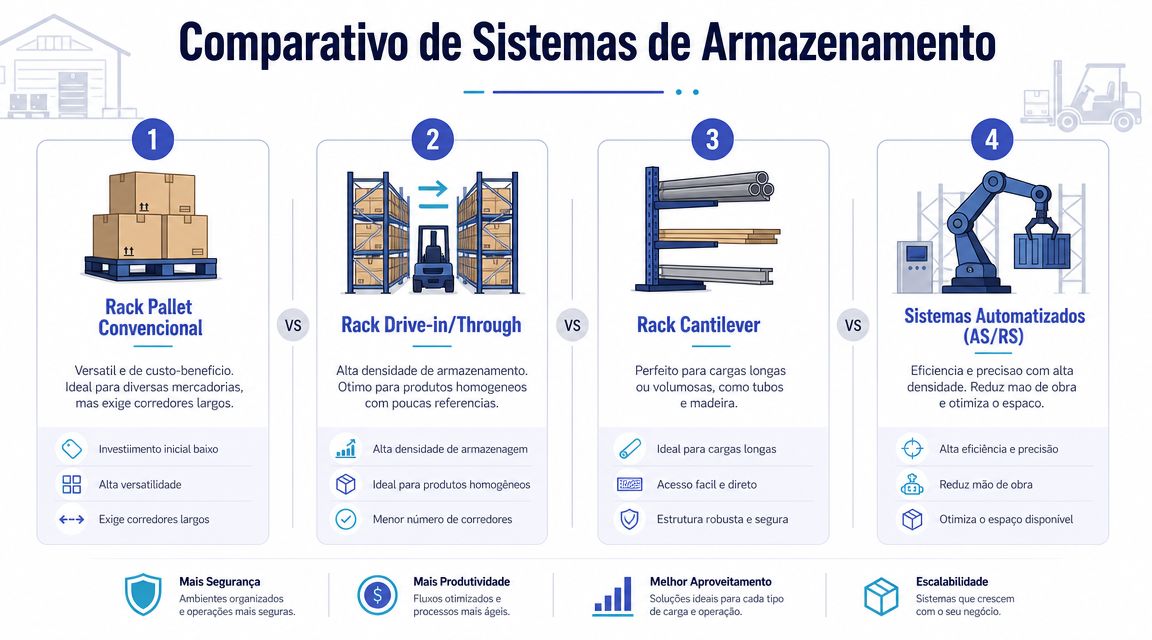 Decifrando os Tipos de Sistemas de Armazenamento