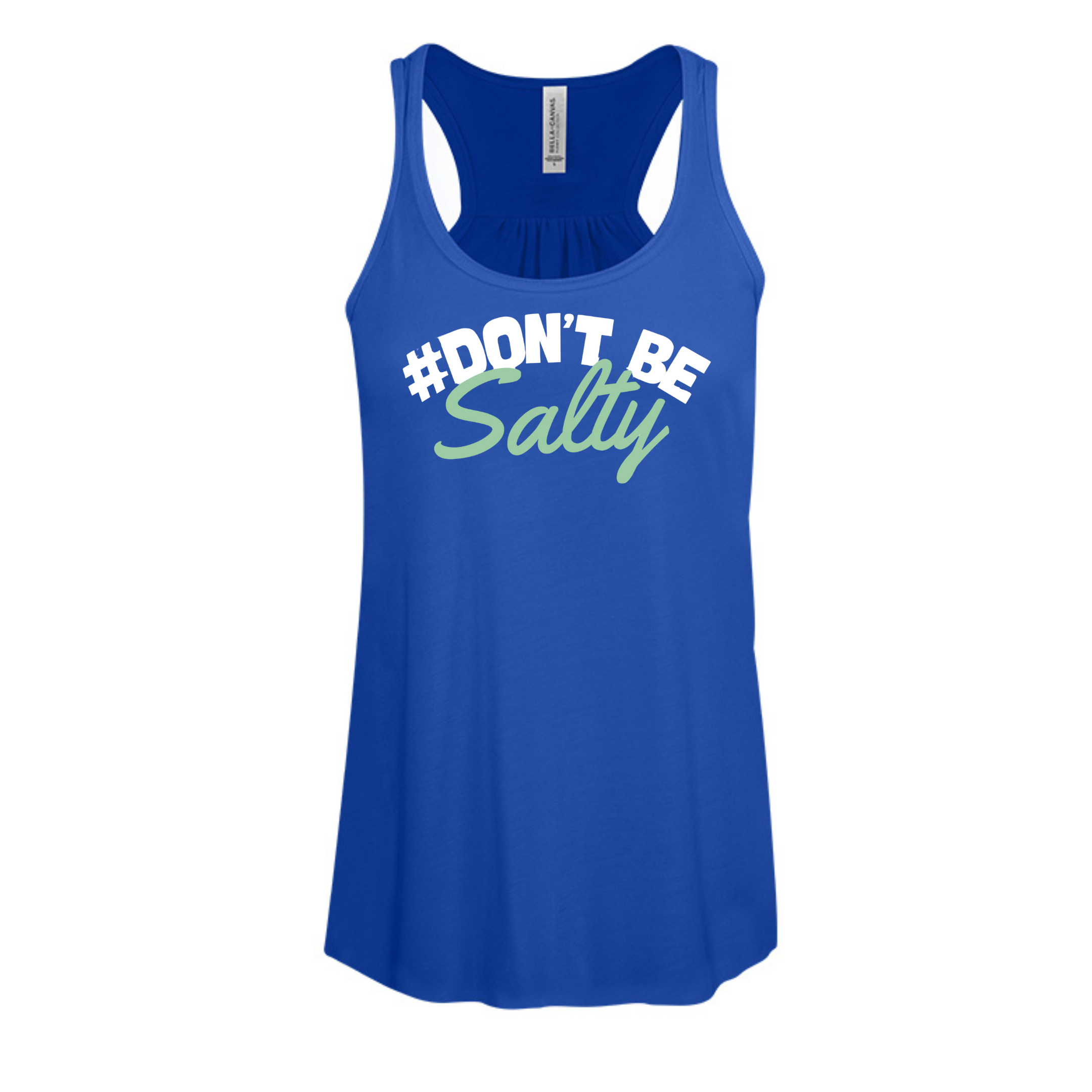 "Don't Be Salty" Blue Tank Top